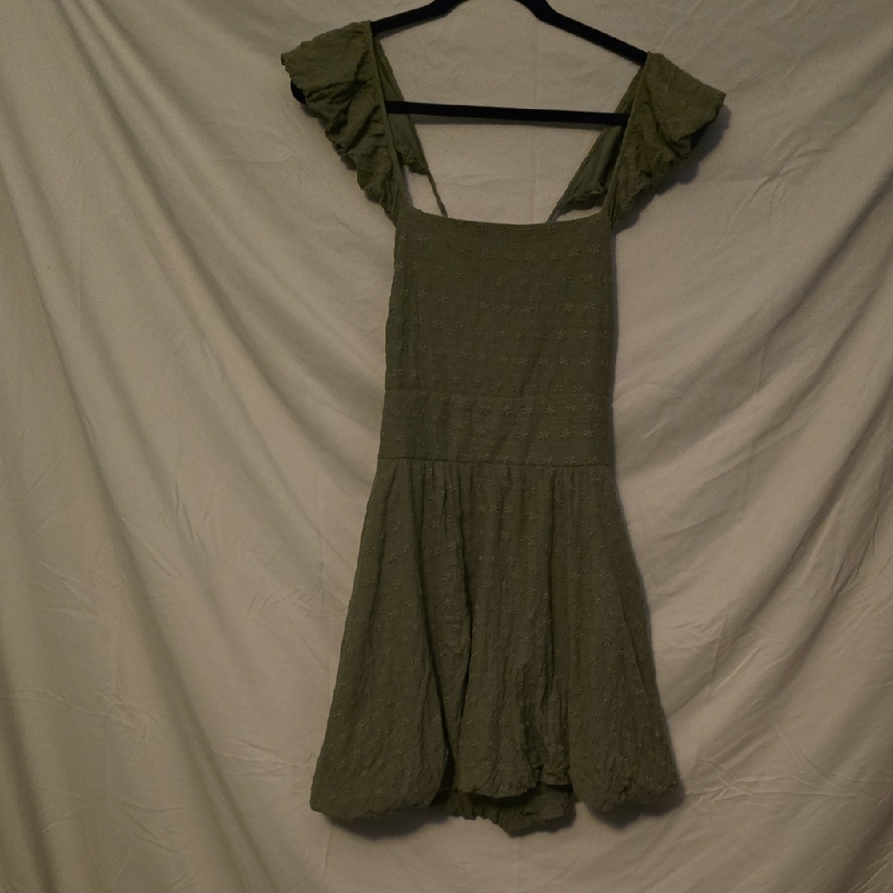 Altar'd State Olive Floral Mini Dress